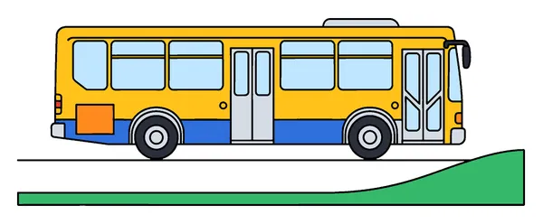 Modèle colorié de la page 11, autobus.